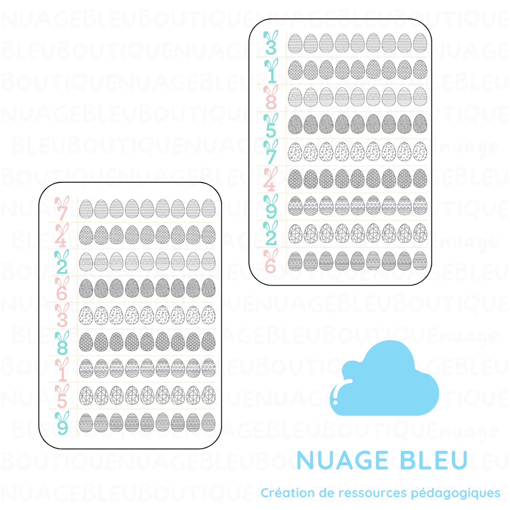 Fiches à compter de Pâques