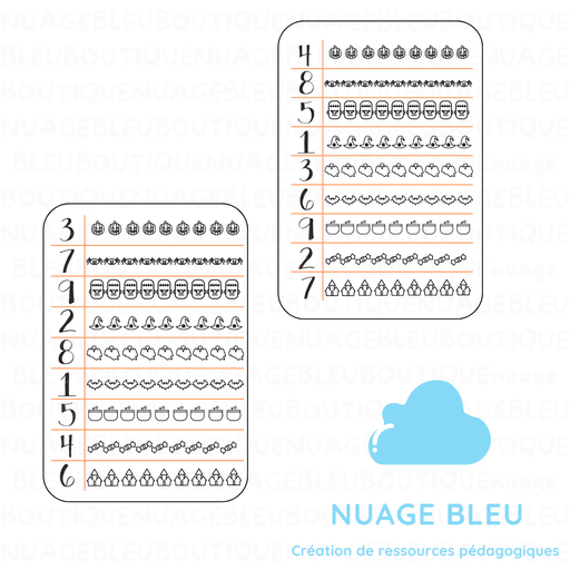 Fiches à compter d'Halloween